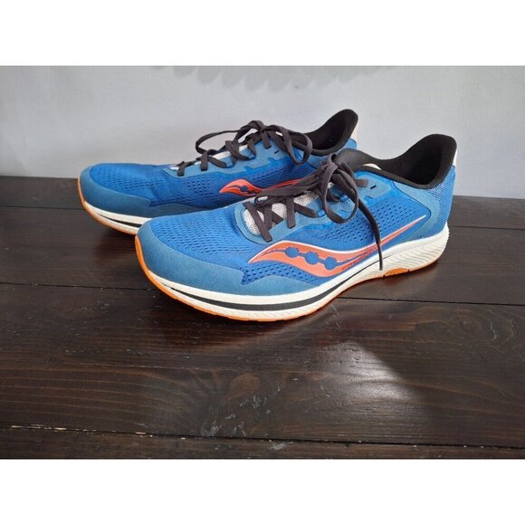 EUC Saucony Freedom 4 Jackalope in Blue & Orange/Sz. 12 - Picture 3 of 9